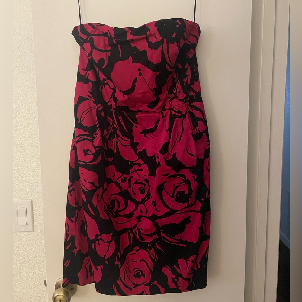 Express, strapless, floral dress. Size 10